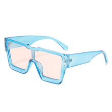 2021新款欧美潮流大框方形太阳镜男女士时尚镜片连体太阳眼镜3947