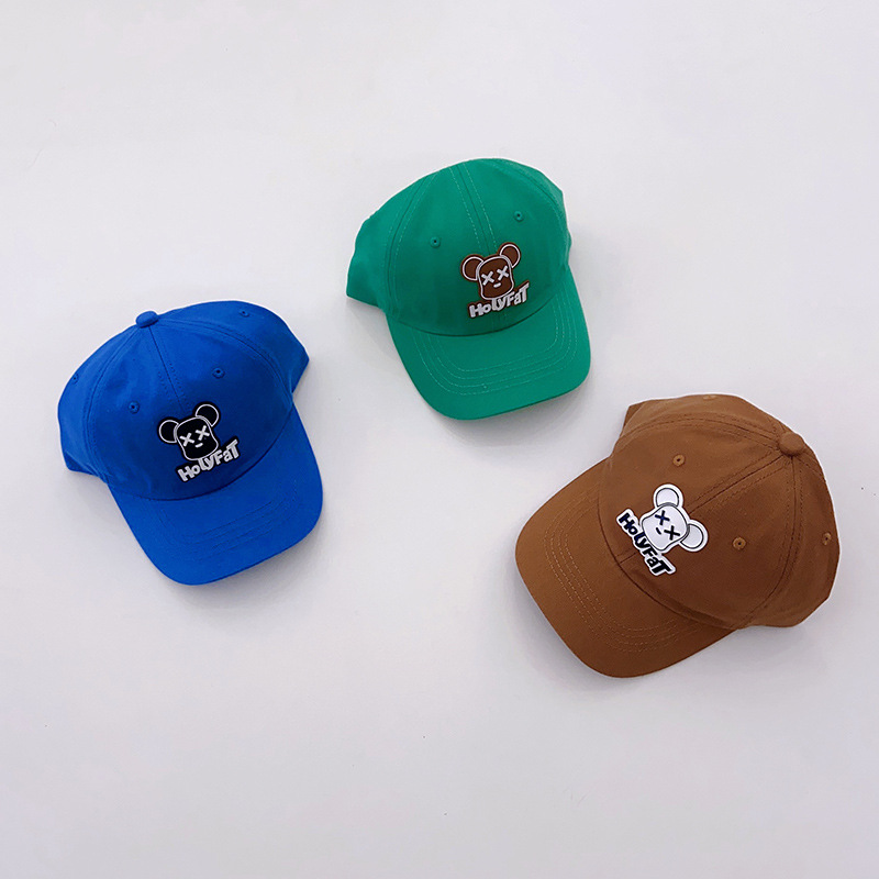 Korean Spring New All-Match Children's Baseball Cap Candy Color Peaked Cap Boys and Girls Cartoon Dog Sunshade Sun Protection Hat