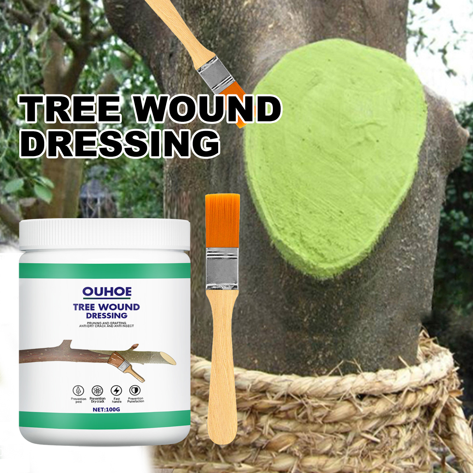 Ouhoe Big Tree Wound Healing Agent Plant Applicator Seedling Fruit Tree Tree Callus Paste Paint Patch