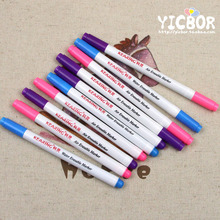科灵布用笔 粉色蓝色紫色布料临时画线用笔 细头粗头水消笔水溶笔
