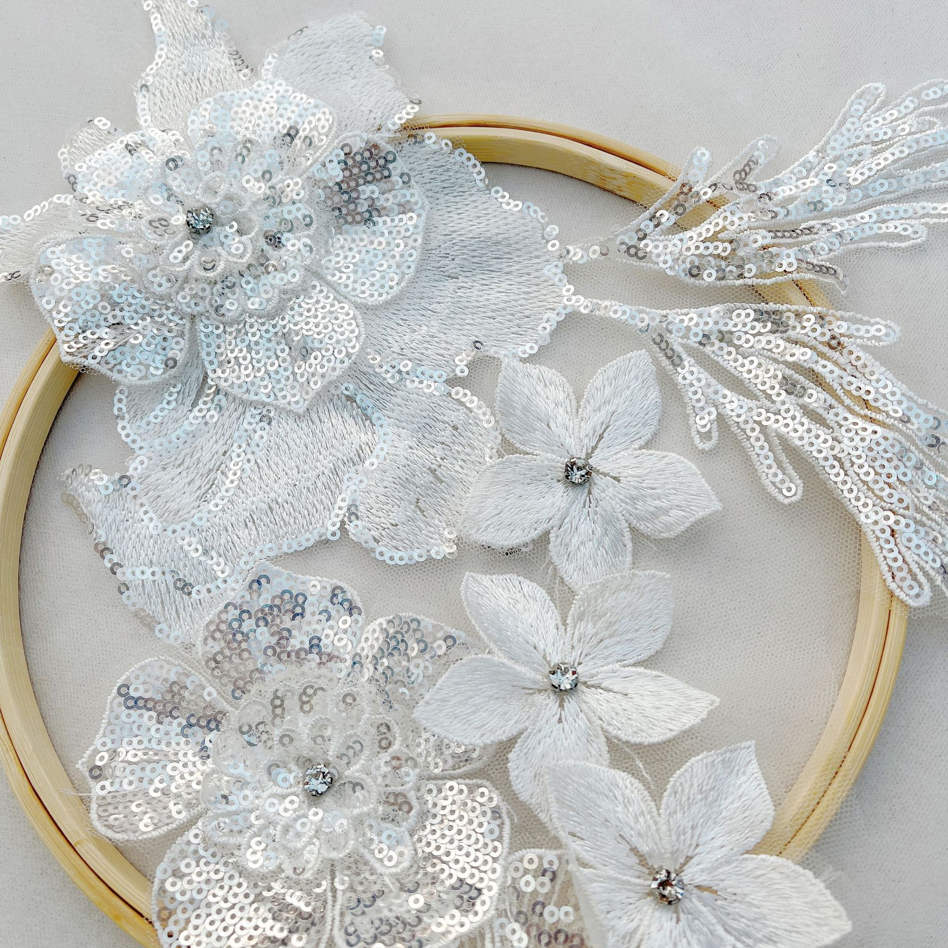 花婚纱配件图片