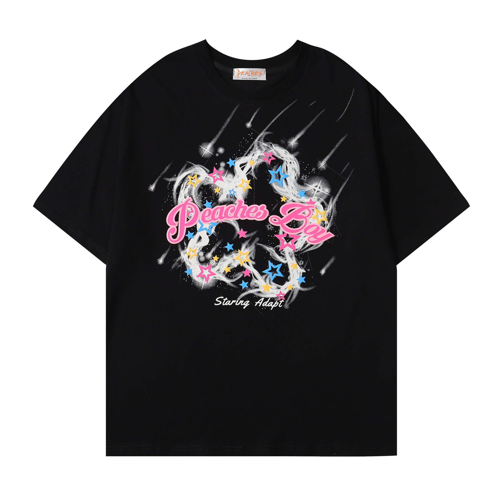 紫外线光感变色短袖遇光感温会变色t恤宽松休闲男女短袖夏季潮牌