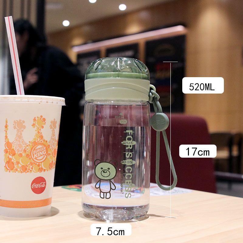 Water Cup Plastic Cup Large Capacity Female Student Korean Style Cute Water Glass Good-looking Tumbler with Scale Anti-Fall Cup