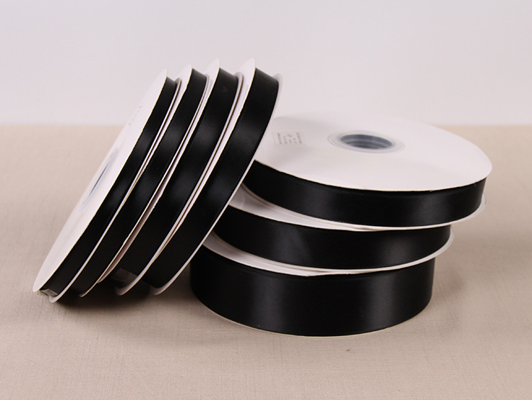 1234cm宽 黑色丝带缎带绸带布带手工装饰婚庆烘焙鲜花礼盒包装