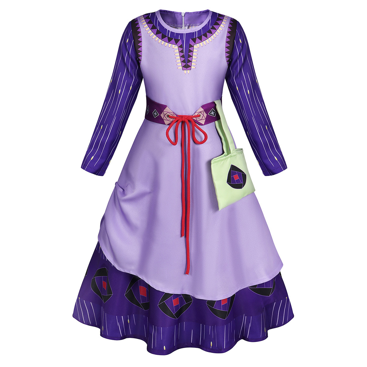 2024外贸新款童装儿童圣诞节星愿阿莎cos服装女童连衣裙公主裙