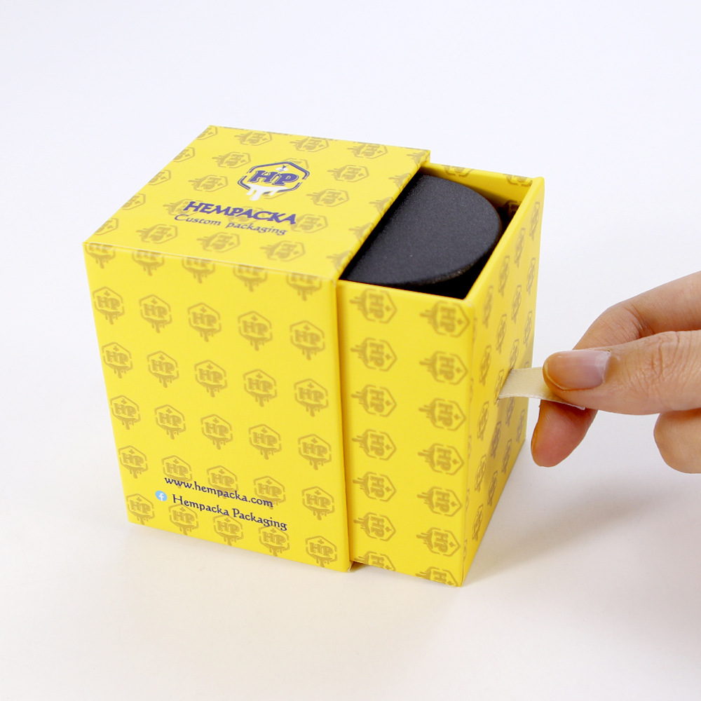 跨境货源抽屉纸盒烟具包装盒抽拉式纸盒抽屉盒礼盒适装90ml烟膏瓶