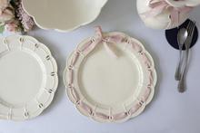 外单出口欧洲复古奶油黄缕空蕾丝陶瓷盘子 婚礼餐盘 花器摆件餐具