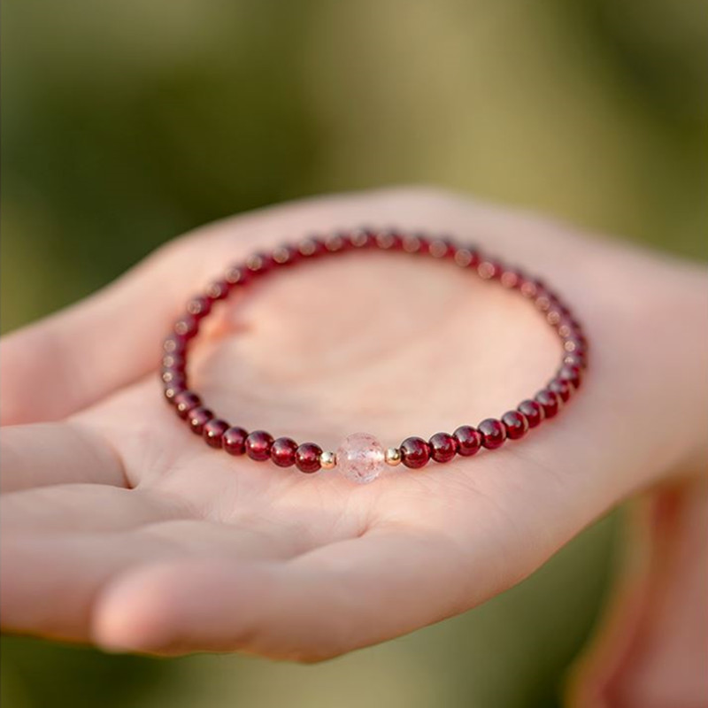 天然石榴石圆珠5.