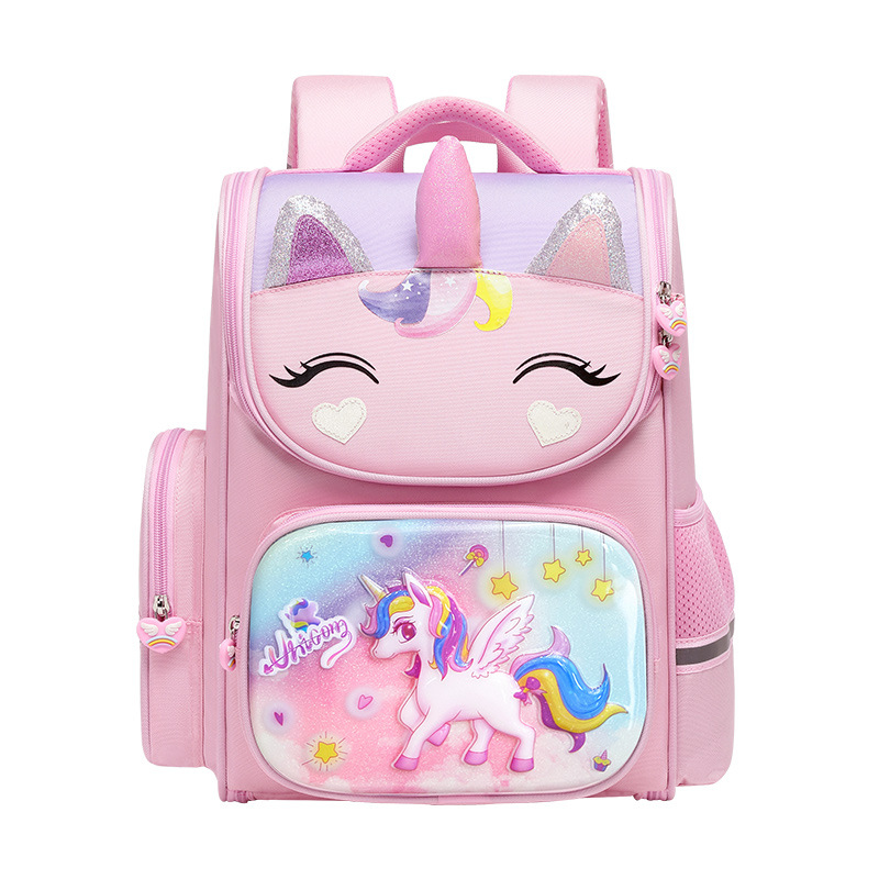 2024 New Primary School Student Schoolbag Cute Female Spine Protection Lightweight Backpack Waterproof Children Backpack Factory Wholesale