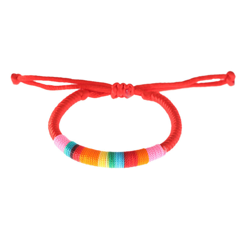 2023 New Dragon Boat Festival Colorful Rope Hand-Woven Children's Adult Bracelet Ethnic Style Colorful Carrying Strap