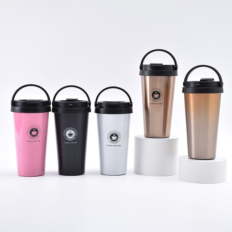 American Stainless Steel Coffee Cup Double-Layer Portable Stainless Steel Thermos Cup Car Portable Vacuum Car Cup Wholesale