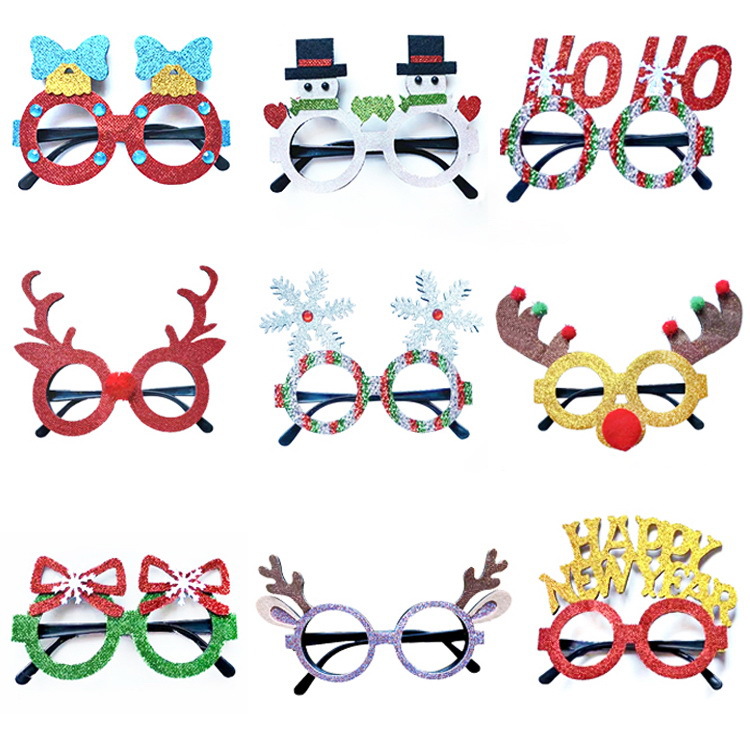 New Christmas Decoration Glasses Adult and Children Toys Gifts Santa Claus Snowman Antlers Creative Glasses