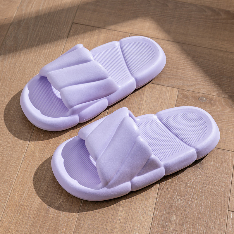 Cotton Candy Shit Feeling 2023 New Slippers Summer Home Non-Slip Eva Platform Couple Slippers Female Wholesale