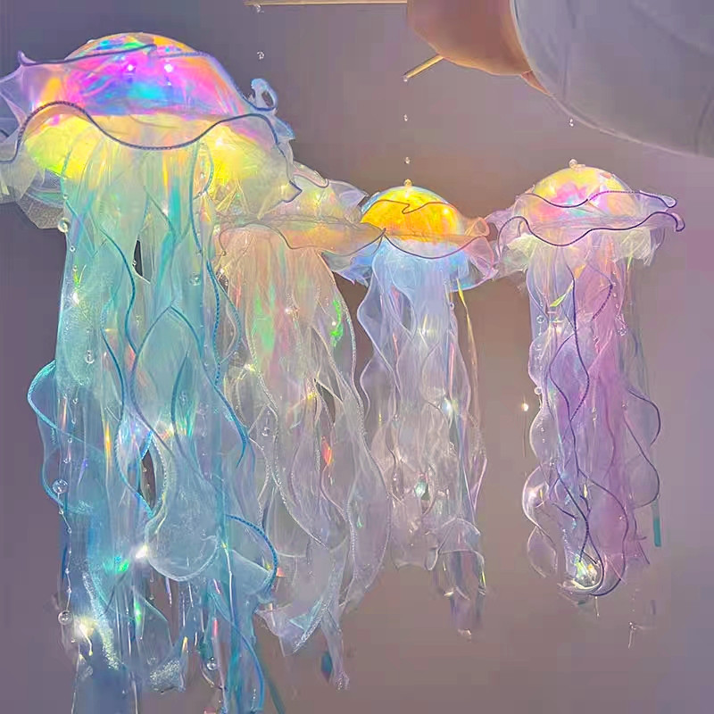 New Year Internet Celebrity Jellyfish Small Night Lamp Luminous Toy Decoration Internet Celebrity Jellyfish Lamp Ornaments Night Market Push Stall Night Market