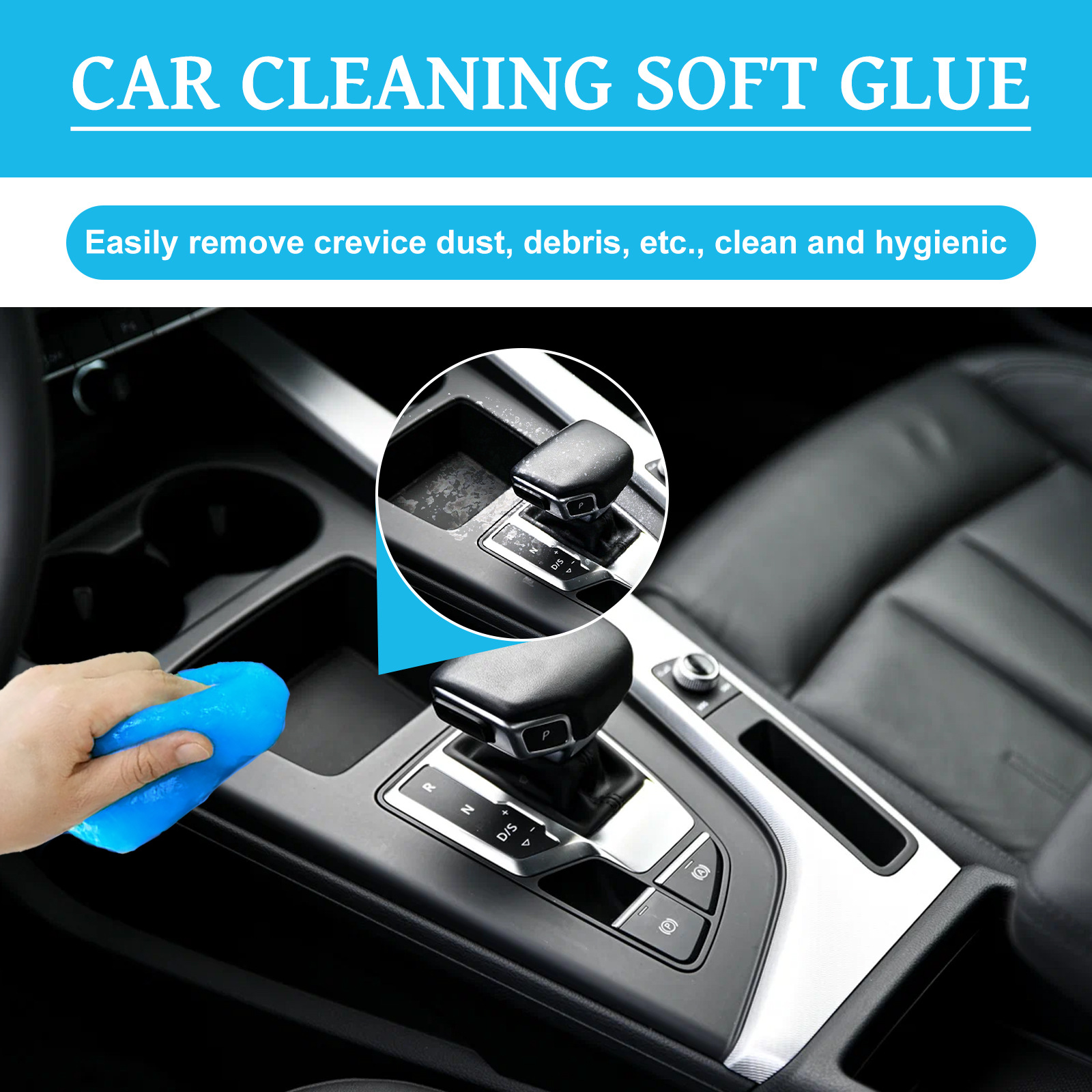 Rayhong Car Cleaning Soft Gel Car Interior Air Outlet Cleaning Keyboard Remote Control Gap Dust Sticky Glue Removal