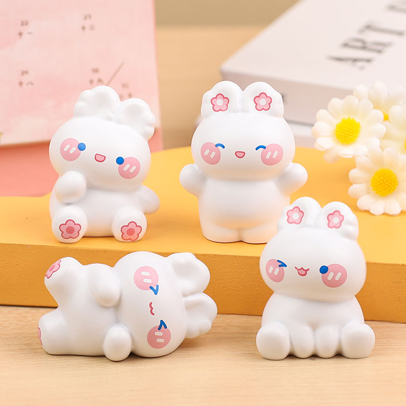 茶茶和奈奈迷你可爱兔子摆件微景观装饰品少女心桌面治愈装饰品