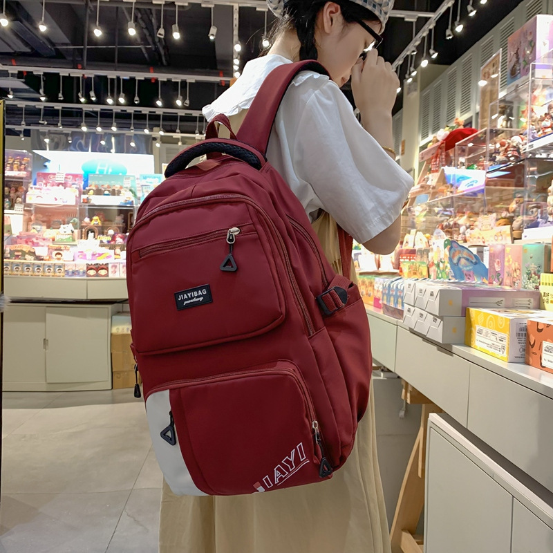 Backpack Female 2023 New Fashion Simple Couple Travel Backpack Harajuku Style Middle School Student Schoolbag