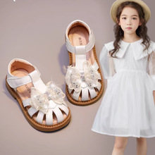 女童鞋子公主凉鞋2024夏季新款小女孩宝宝软底包头凉鞋防滑中小童