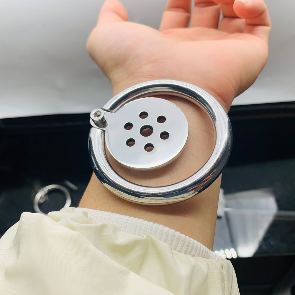 frrk新款男用cb锁短款阳具笼阴茎锁金属贞操锁 尿管 成人情趣玩具