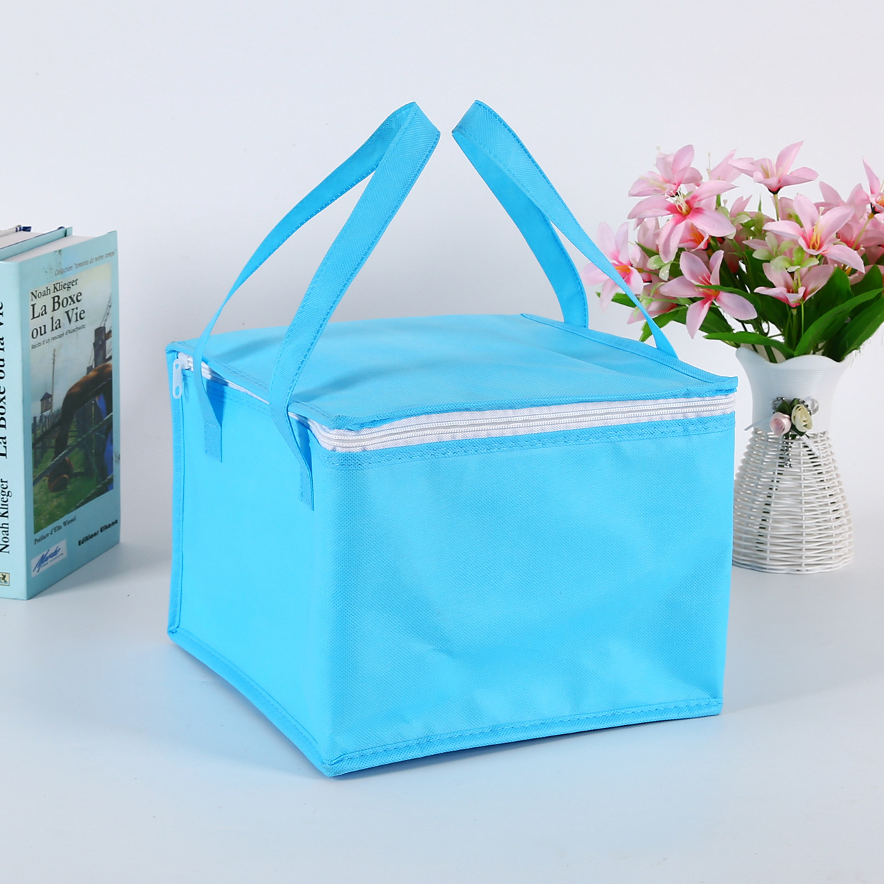 专业定做无纺布牛津布保温包金银色彩虹蛋糕保温袋外贸外卖冰包