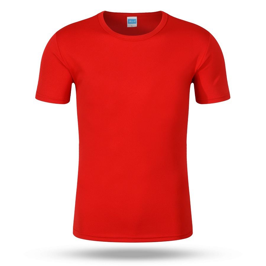 Mesh Quick-Drying T-shirt Advertising Shirt Custom Logo Activity Cultural Shirt Printing Marathon round Neck Short-Sleeved Sweater