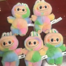 拉布布四代可乐搪胶毛绒娃娃钥匙扣挂件盲盒手办labubu潮玩小礼物