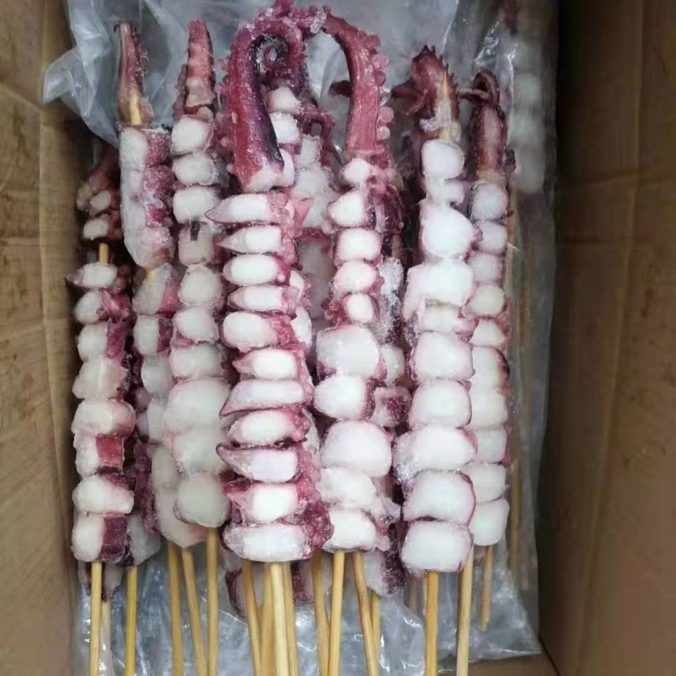 40克龙珠串章鱼足八爪鱼新鲜冷冻商用半成品铁板烧烤食材100串
