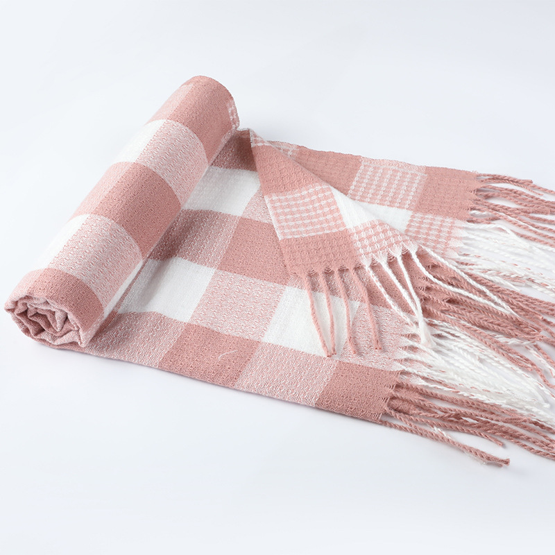 New Cashmere-like Barbed Scarf British Lattice Shawl Korean Fashion Small Clear Scarf Scarf Hot Sale from Manufacturers