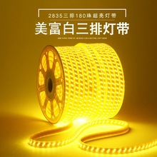 led灯带220V客厅家用吊顶2835斜三排户外防水装饰柔性高压软灯带