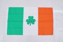 现货批发出售3*5FT爱尔兰三叶草国旗 210D牛津布防水爱尔兰国旗