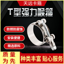 厂家出售201 304不锈钢T型卡箍弹筑强力抱箍汽车排汽管夹卡子