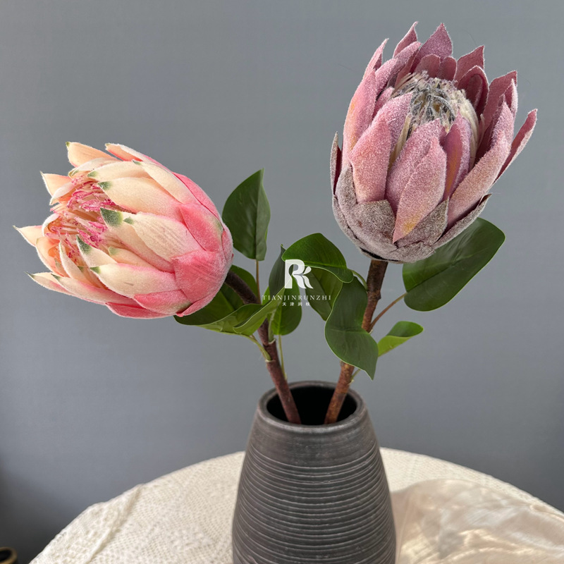 霸王花仿真花帝王花假花婚礼布景插花装饰客厅家居摆设婚庆手捧花