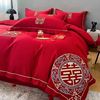 Wedding family of four 160 The bed Supplies bright red bedding gules factory