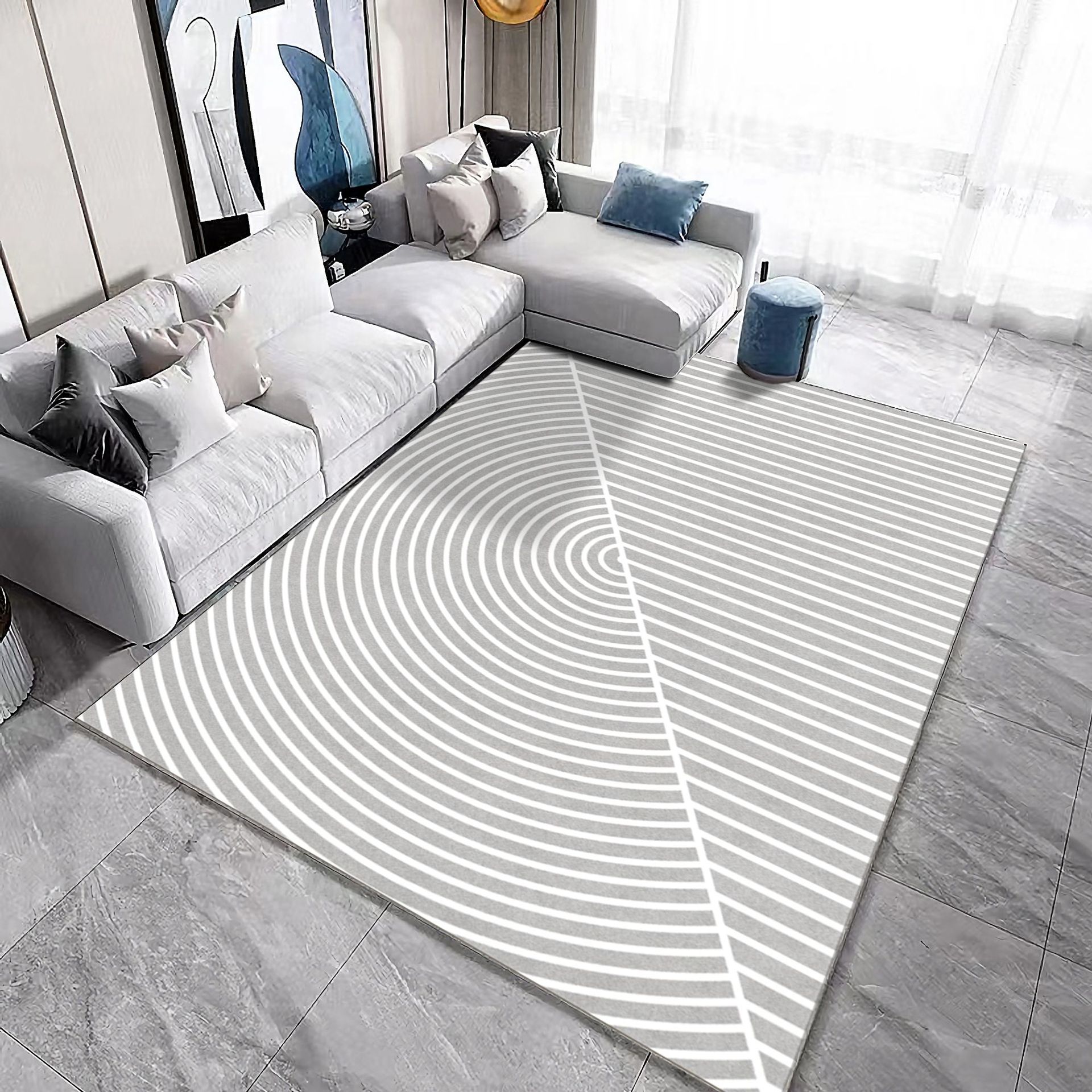 Modern & Minimalism Living Room Carpet Plush Bedroom Bedside Cushions Household Large Area Full-Laid Cashmere Carpet Floor Mat