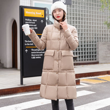 2021新款两面穿羽绒棉服女中长款韩版过膝双面穿修身显瘦大码冬装