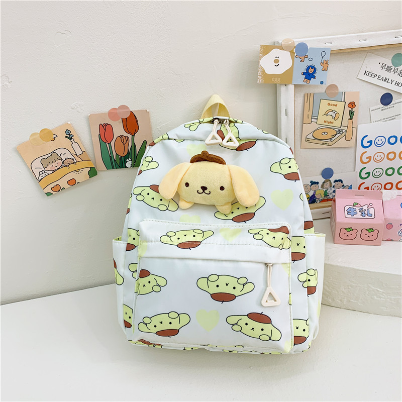 2023 Autumn and Winter New Children's Bags Cartoon Printing Nylon Backpack Cute Accessories Kindergarten Baby's School Bag