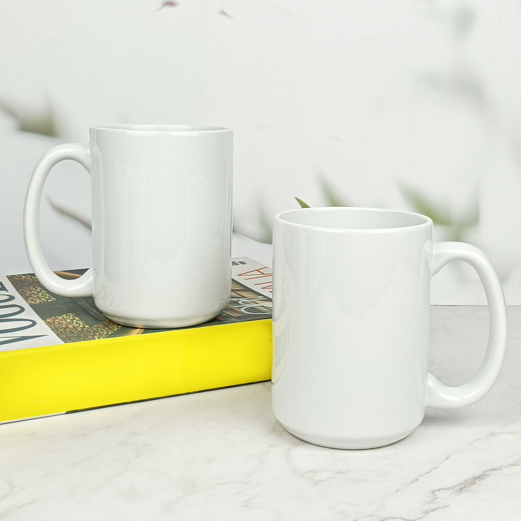 热转印马克杯印logo外贸15oz色釉陶瓷杯大容量热升华涂层陶瓷水杯