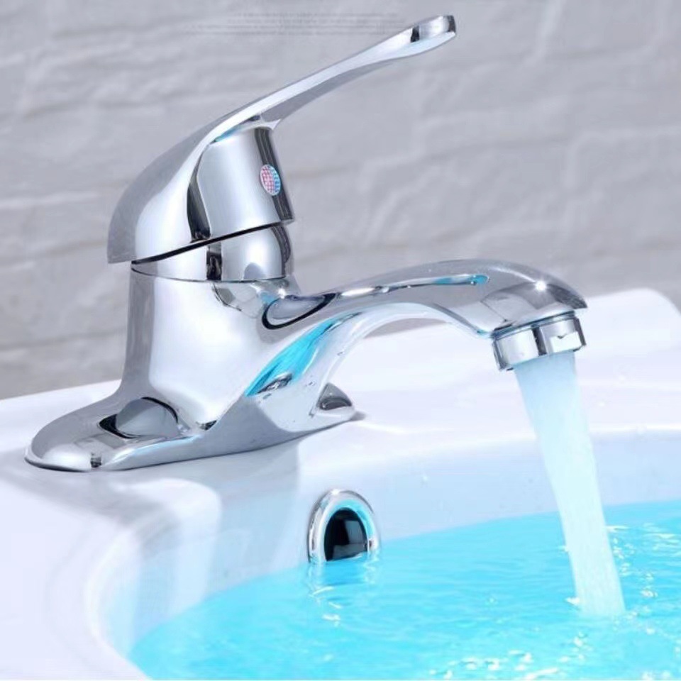 塑钢双孔面盆水龙头冷热龙头洗脸盆水龙头冷热申达斯二联混水阀