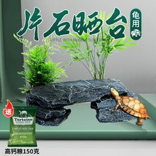 乌龟晒台爬台大号水龟缸装饰绿植造景爬坡晒背台躲避洞穴石头龟台