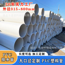 定 制大口径PVC硬管排污排水灌溉管白色/灰色雨水下水道通风管