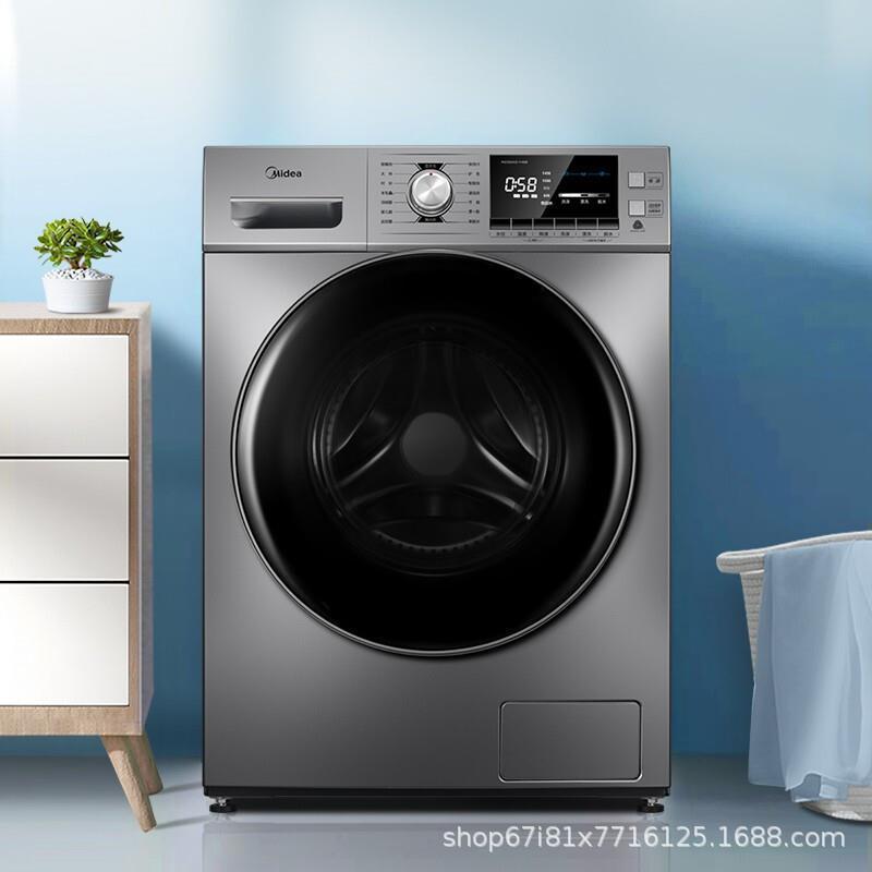 midea/美的 10公斤洗衣机家用大容量变频全自动滚筒mg100a5-y46b