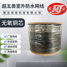 UTP cat.5e超五类室外防水网线无氧铜室外阻水线室外网络线电缆线