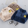 Boy Plush coat Autumn and winter 2021 new pattern Western style Children's clothing Korean Edition children Jacket baby winter jacket