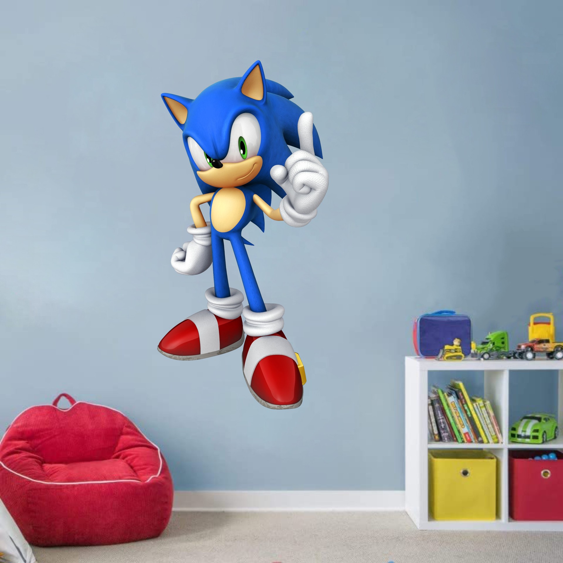 新款刺猬索尼克贴纸 卡通动漫sonic男孩儿童房自粘pvc装饰贴画