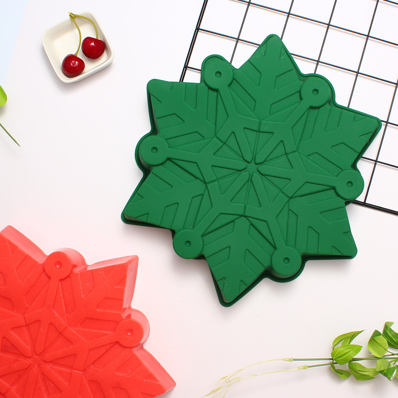 Christmas Series Silicone Snowflake Cake Mold DIY Food Grade Heatproof Baking Tools