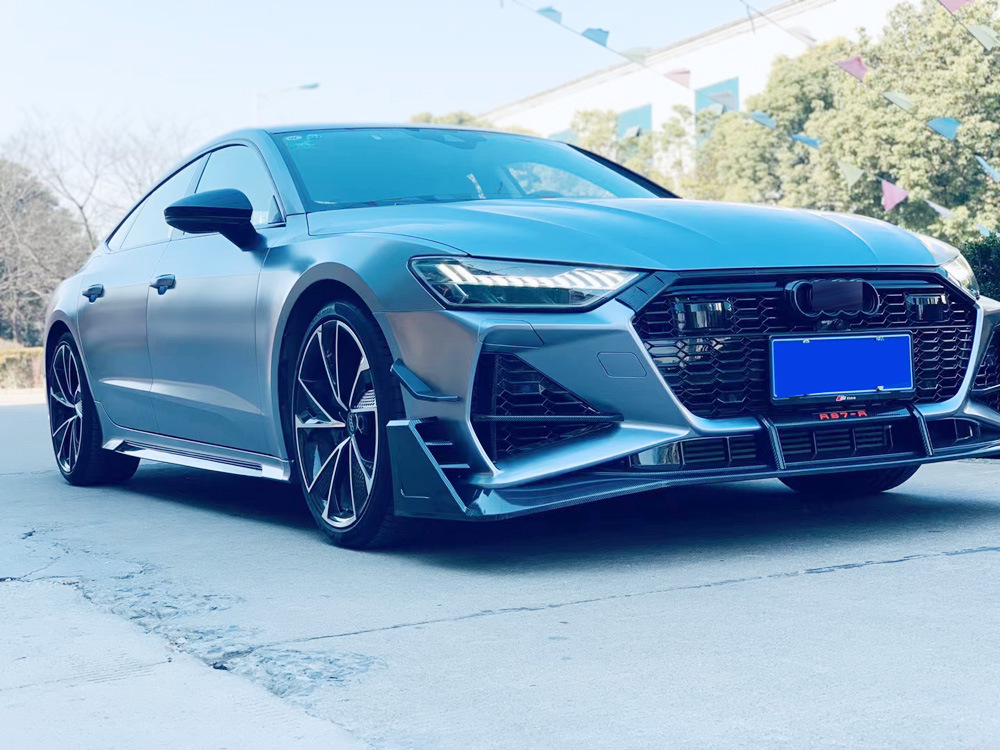 19-21年a7/s7改装rs7-r款前杠大包围abt前铲风刀a7改rs7前杠中网