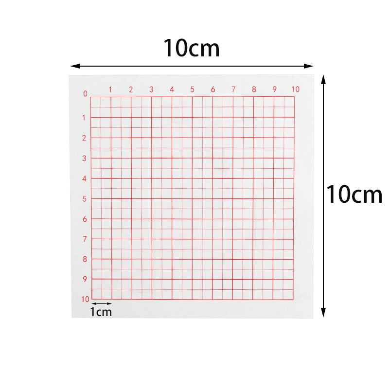 面积测量器带刻度 透明小方格小学数学几何教学具方格纸10*10cm