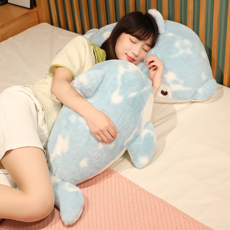 Cross-Border New Arrival Dolphin Doll Plush Toys Wholesale Sleeping Pillow Leg-Supporting Birthday Gift for Girls Prize Claw Doll
