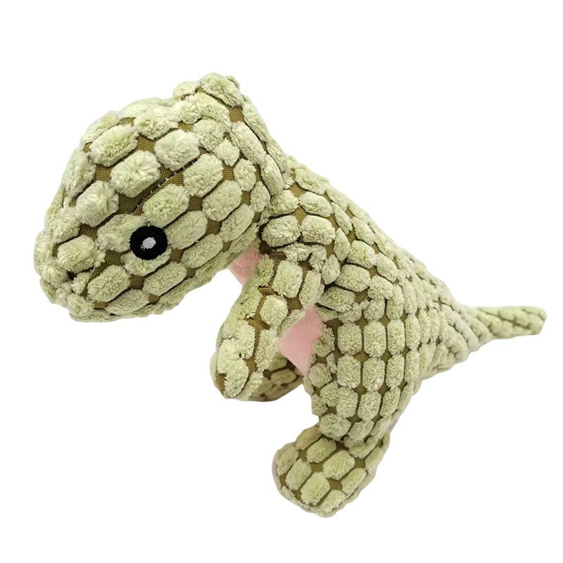 Factory Wholesale Pet Dog Toy Jarre Aero Bull Molars Vent Training Corn Velvet Dinosaur Sound Dog Play