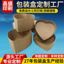厂家批发 冰琪琳防水心型天地盒子 心型礼盒可印刷LOGO可定 制